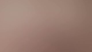 Blind guy takes a hot load on his stepsister's naked body after getting creamed in the ass by her stepson