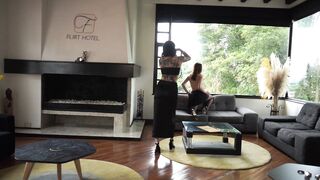 Watch this hot Latina play dirty in lingerie & lingerie-clad body