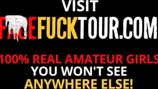 Latina slut deepthroats big white cock & gets gagged with a tight face