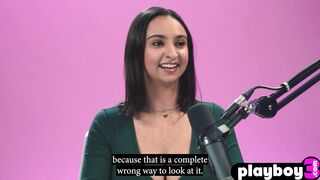 Watch Hailey Rose's first orgasmic pleasure as she pleasures herself with her massive tits