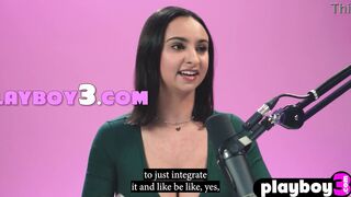 Watch Hailey Rose's first orgasmic pleasure as she pleasures herself with her massive tits