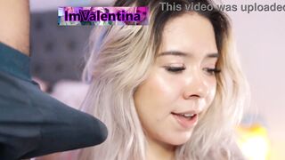 Watch Valentina, the blonde Latina submissive, take it all: Pussy, mouth, and more!