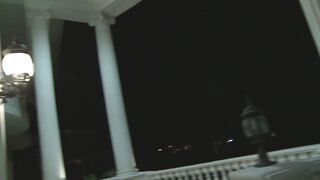 Stepmom in lingerie gives a sloppy deep throat & doggystyle handjob in bed