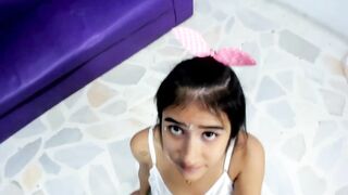 Watch this stunning Latina dominate and deep throat a submissive babe with her gorgeous eyes