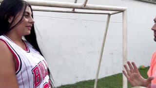 MelanyLatina loses and gets to fuck hard on a basketball court with her neighbor - MELANY LATINA