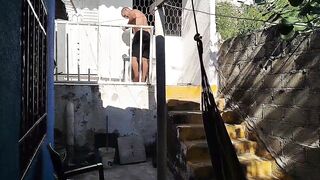 Watch El Flaco and Adribella69 take turns pounding their neighbor's tight pussy & ending up with a sticky load on their faces