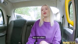 Blonde Brazilian babe cheats on boyfriend & fucks in POV car ride - glasses are the best!