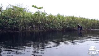 Two perverts take turns in taking a hot Latina to their house for a wild threesome