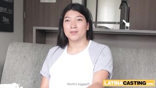 Big titted Latina slut gets her natural tits face fucked and fucked hard by BBC producer