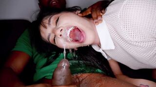 Latina student with piss-soaked tits takes a hard pounding from horny teacher